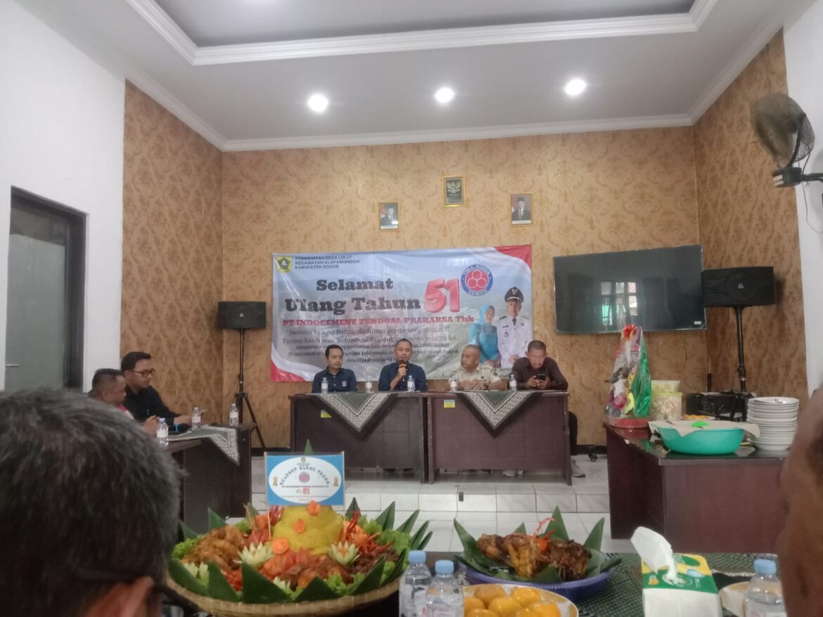 Peringatan Hari Ulang Tahun ke-51 PT Indocement Tunggal Prakarsa Tbk: Perkuat Sinergi Bersama Pemerintah Desa Lulut