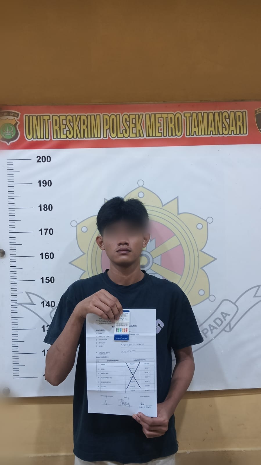 Polsek Metro Tamansari Amankan Pengguna Tembakau Sintetis Saat Razia Kejahatan Jalanan