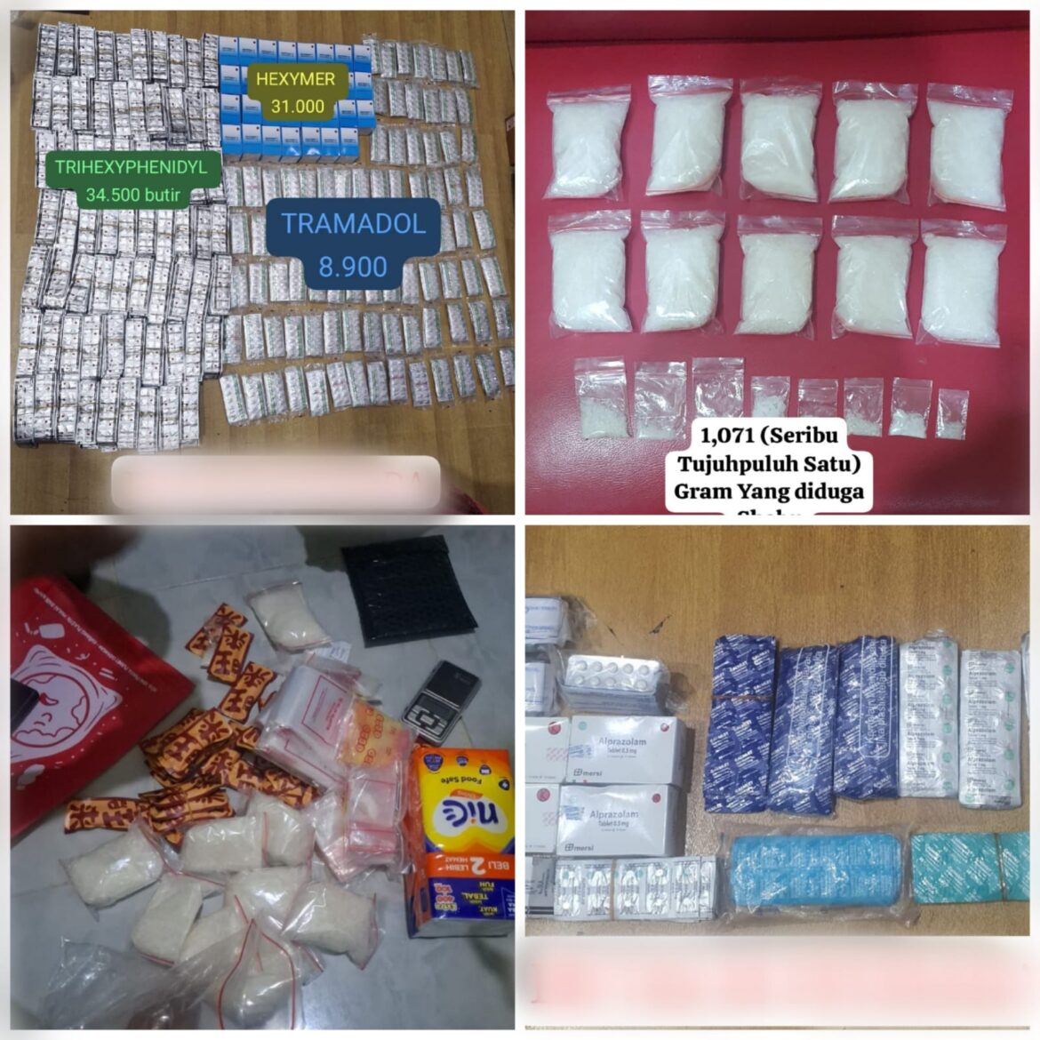 Polsek Kembangan Bongkar Dua Jaringan Narkoba dan Obat Keras, Sita Puluhan Ribu Pil, 1,1 Kg Sabu hingga Vape Etomidate