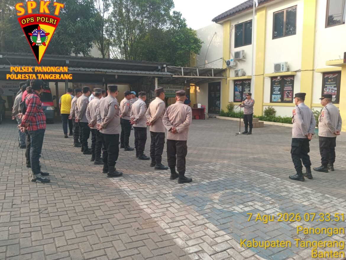 Kapolsek Panongan Pimpin Apel Pagi, Tekankan Disiplin Personel dan Optimalisasi Pelayanan Masyarakat