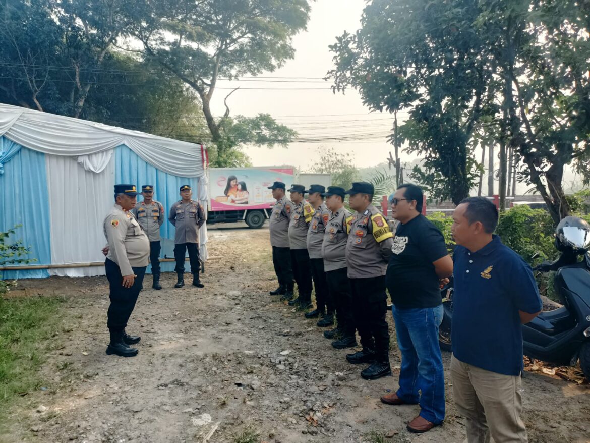 Polsek Tigaraksa Gelar Apel Pagi, Persiapkan Gladi Bersih Vicon Peresmian Jembatan Merah Putih