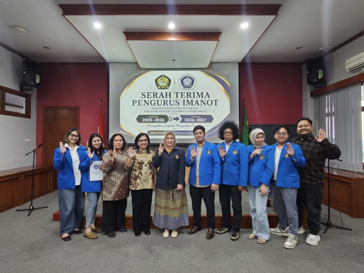 Puguh Kribo Terpilih menjadi Ketua ​IMANOT Fakultas Hukum Universitas Pancasila Pengurus Periode 2026–2027