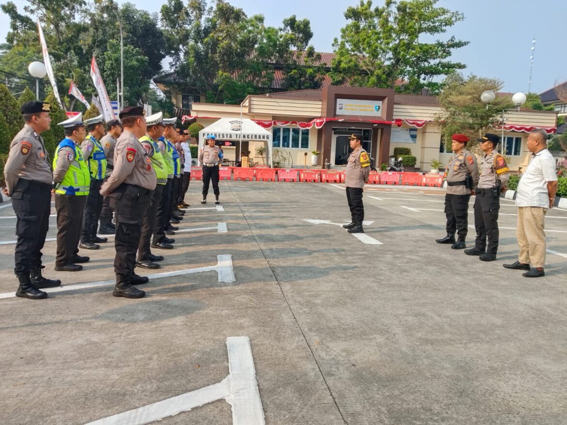 Sipropam Polresta Tangerang Cek Apel Pagi Personel Piket