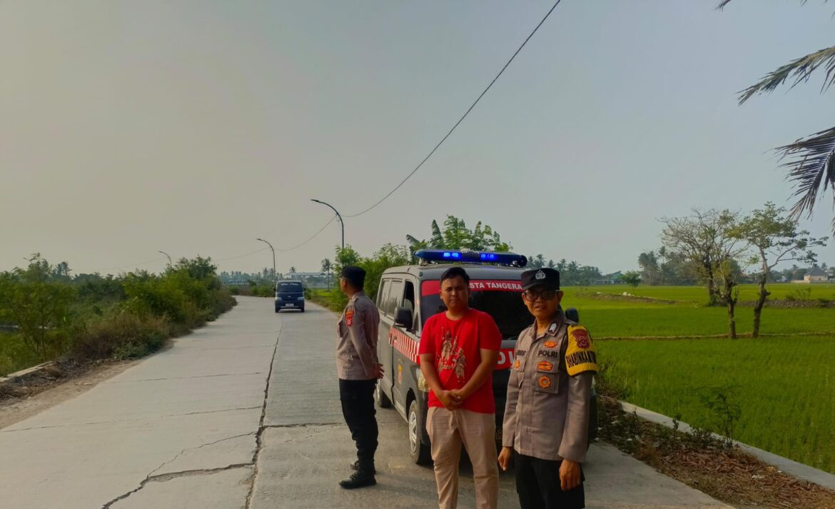 Tiga Personel Polsek Mauk Patroli Antisipasi Tawuran di Talang Sukadiri