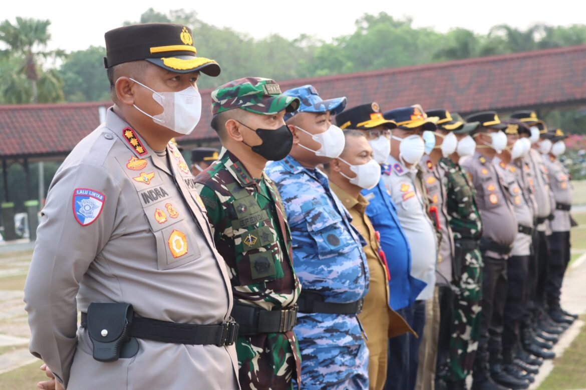 Gelar Apel Gabungan, Polresta Tangerang Siaga Hadapi Erupsi Gunung Anak Krakatau