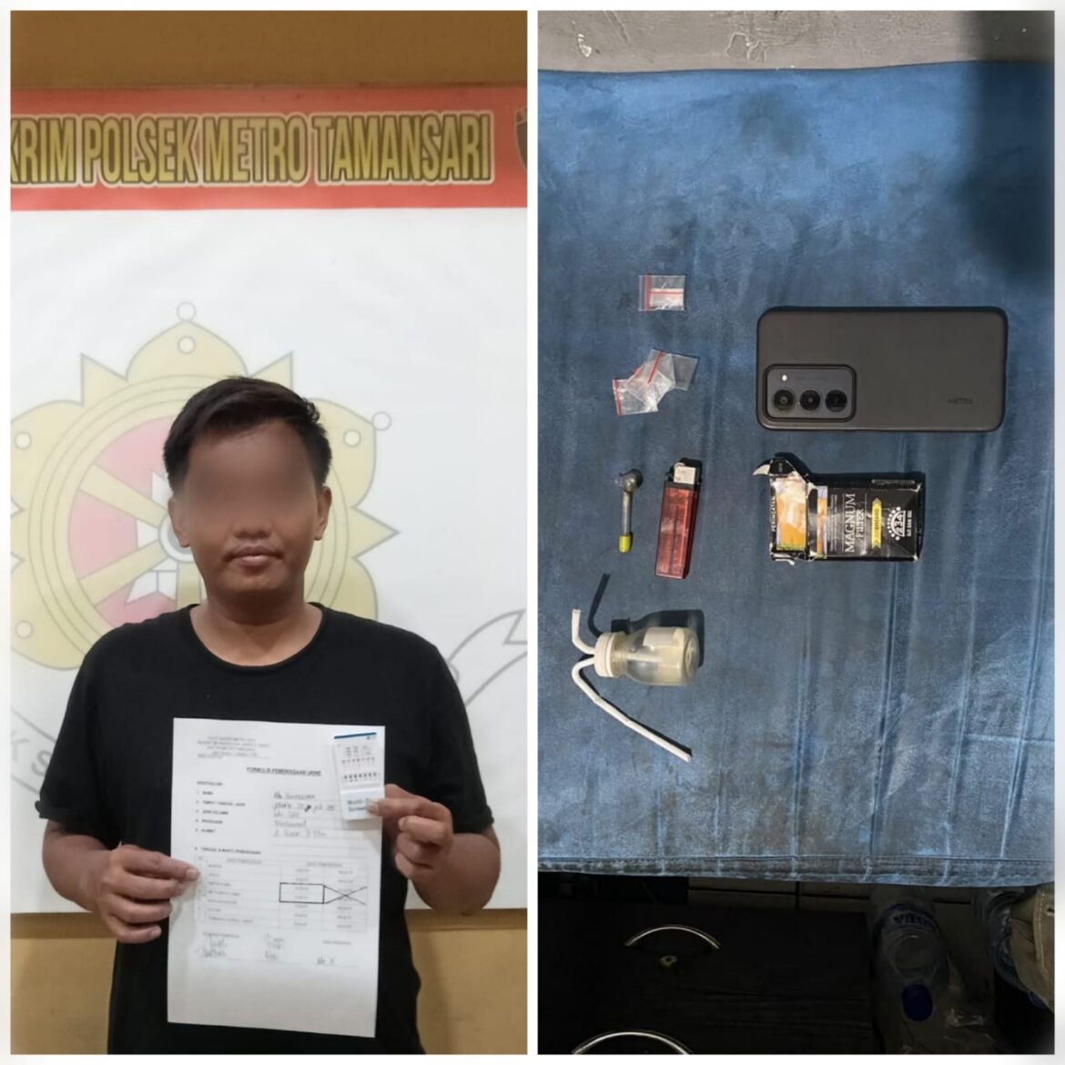 Pria Ini Di Tamansari diamankan Saat Razia Stasioner Karena Kedapatan Bawa Sabu