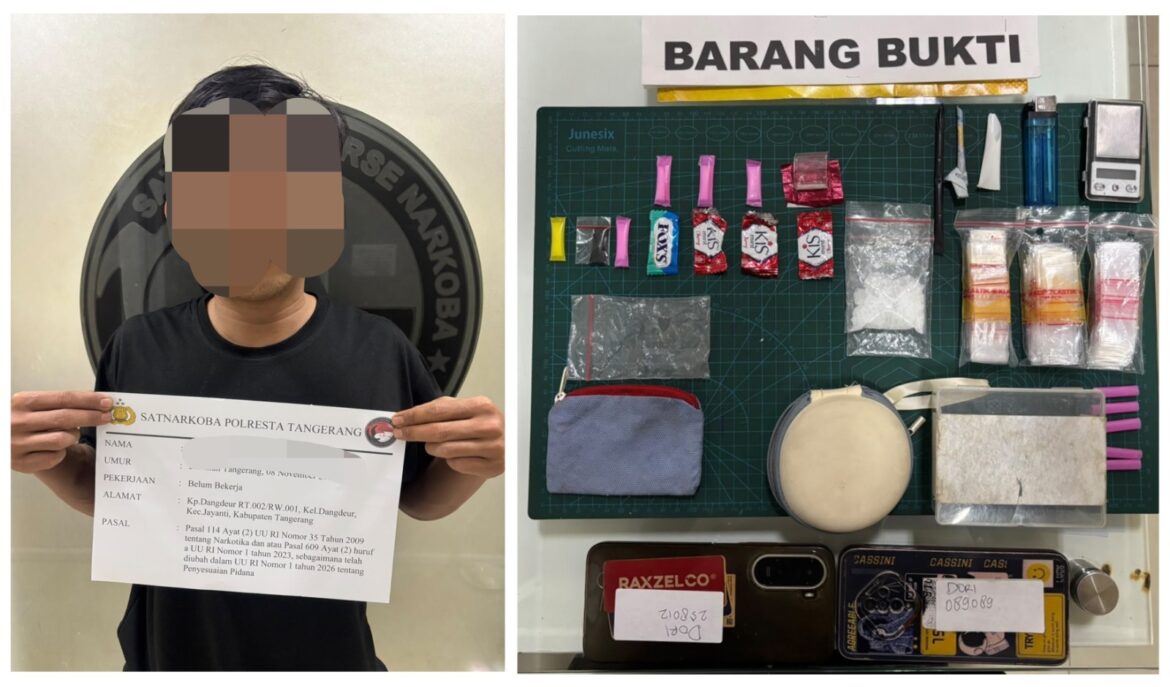 Simpan 14,52 Gram Sabu di Rumah Kontrakan, Pria 26 Tahun Ditangkap Polresta Tangerang