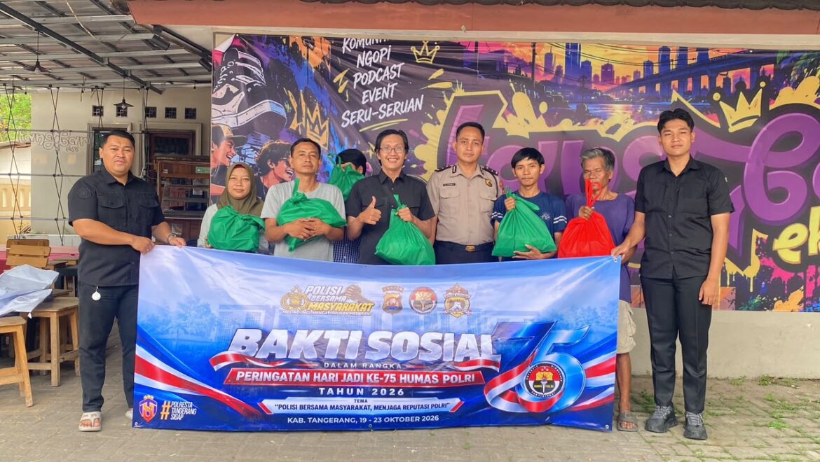 Hari Jadi ke-75, Sihumas Polresta Tangerang Gelar Bakti Sosial