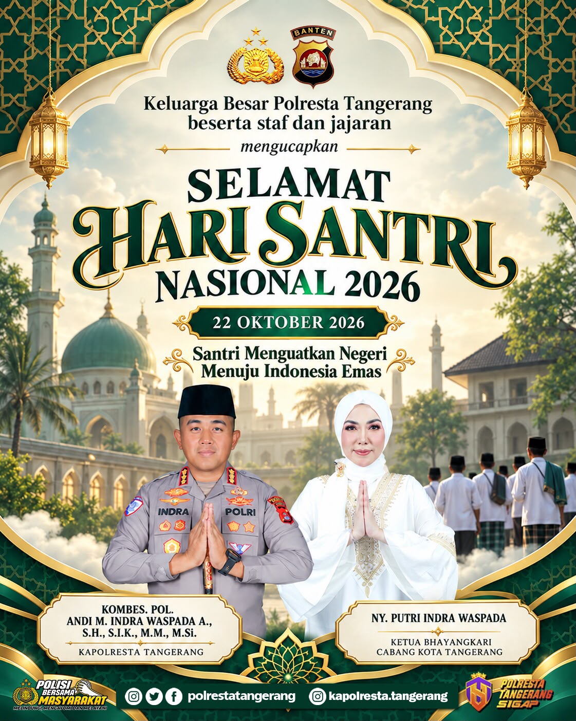 Hari Santri Nasional 2026, Kapolresta Tangerang Ajak Santri Jaga Persatuan dan Kamtibmas