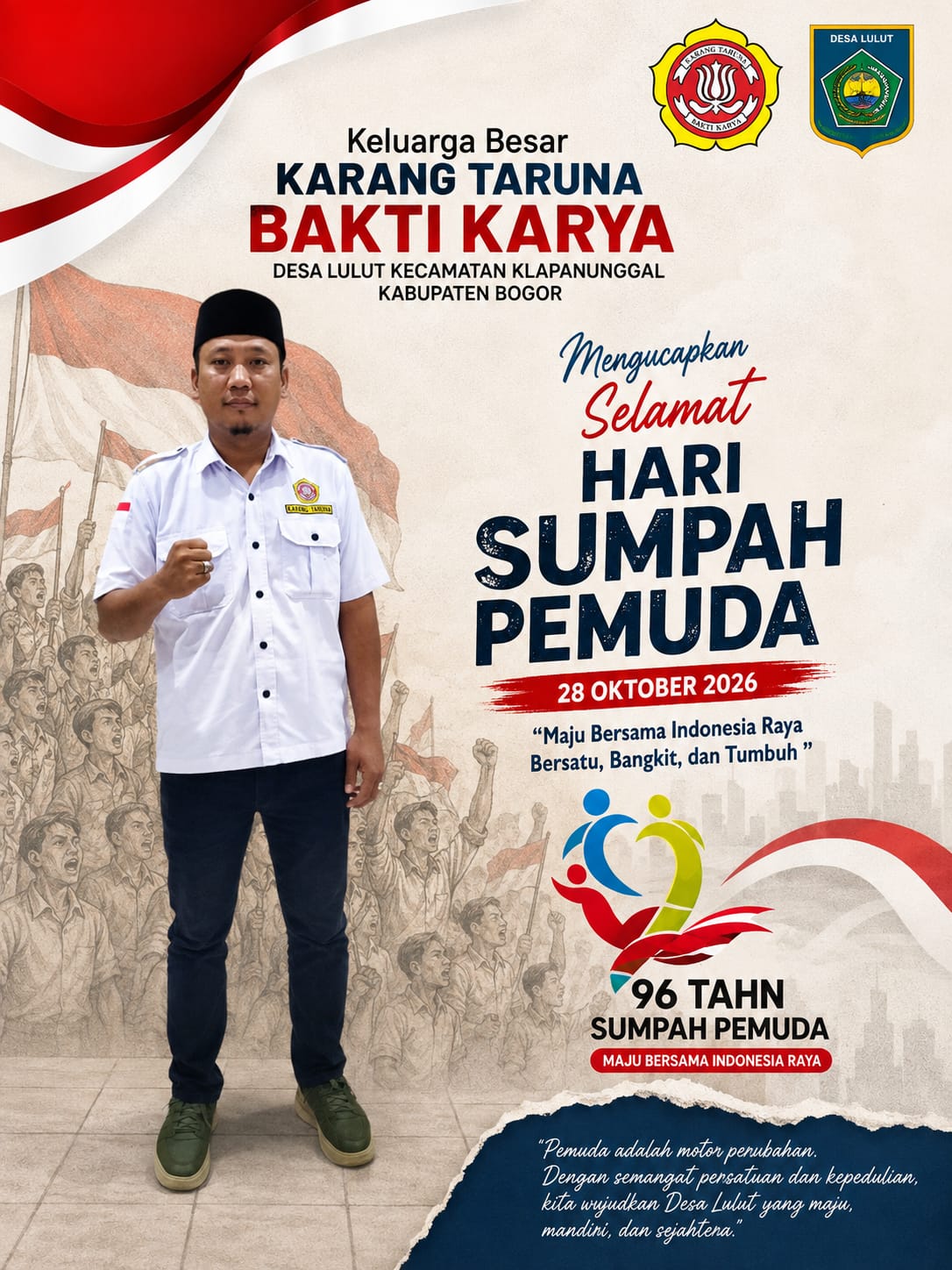 Ketua Karang Taruna Bakti Karya Desa Lulut Ucapkan Selamat Hari Sumpah Pemuda ke-98 Tahun 2026