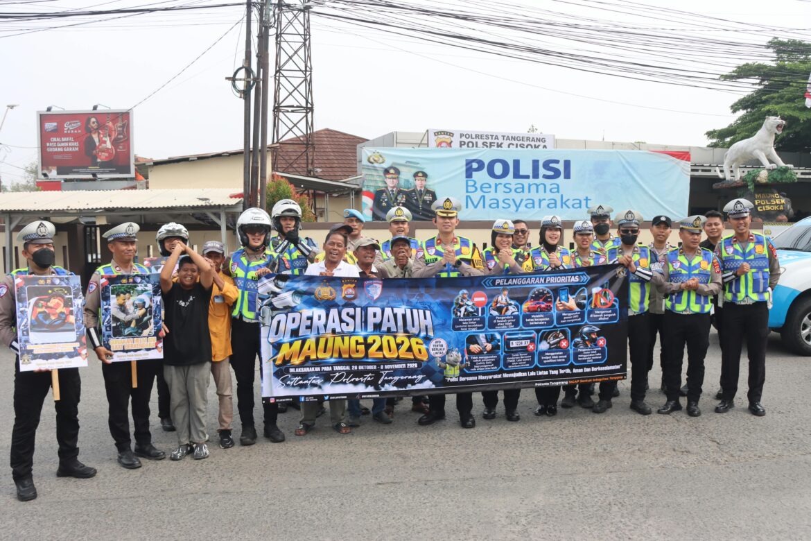 Hari Keempat Operasi Patuh Maung 2026, Polresta Tangerang Imbau Pengendara Utamakan Keselamatan